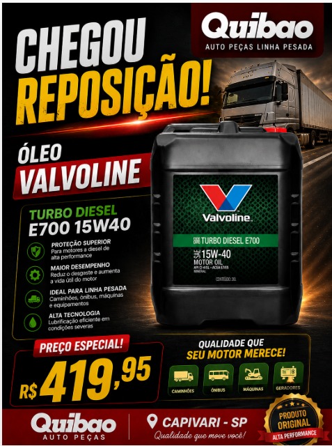 Óleo Valvoline - 12/05