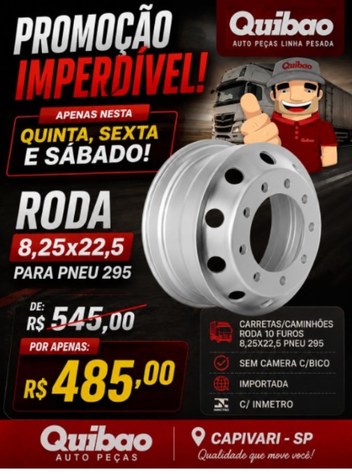 Roda para Pneu 295 - 12/05